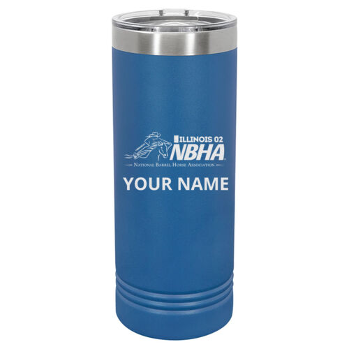 ILLINOIS NBHA Design NBE1 Engraved on a Polar Camel® - 22 oz. Skinny Tumbler with Slider Lid Thumbnail