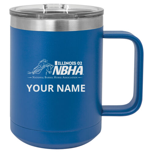ILLINOIS NBHA Design NBE1 Engraved on a Polar Camel® - 15 oz. Vacuum Insulated Mug with Slider Lid Thumbnail