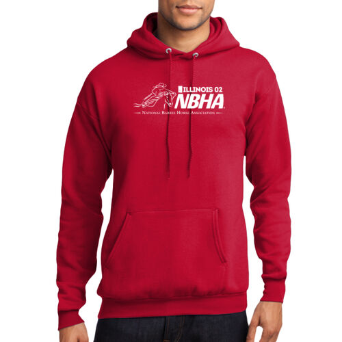 ILLINOIS NBHA Design White NB1 on a Port & Company® - Core Fleece Pullover Hooded Sweatshirt Thumbnail