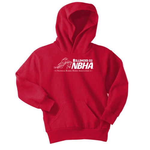 ILLINOIS NBHA Design White NB1 on a Port & Company® - Youth Core Fleece Pullover Hooded Sweatshirt Thumbnail