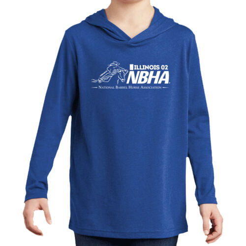ILLINOIS NBHA Design White NB1 on a District ® - Youth Perfect Tri ® Long Sleeve Hoodie Thumbnail