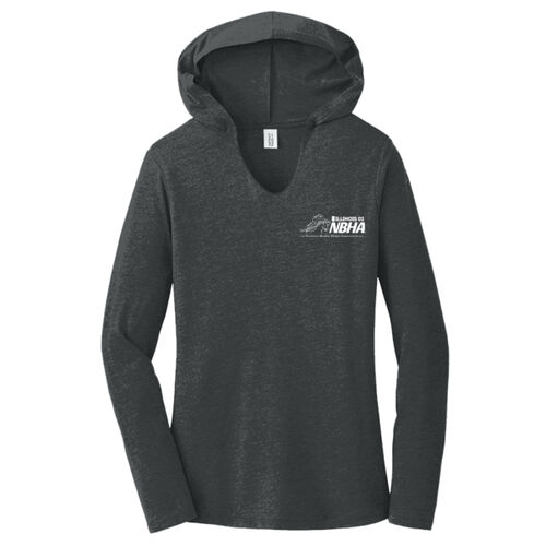 ILLINOIS NBHA Design White Left Chest NB1 on a District ® - Women's Perfect Tri ® Long Sleeve Hoodie Thumbnail