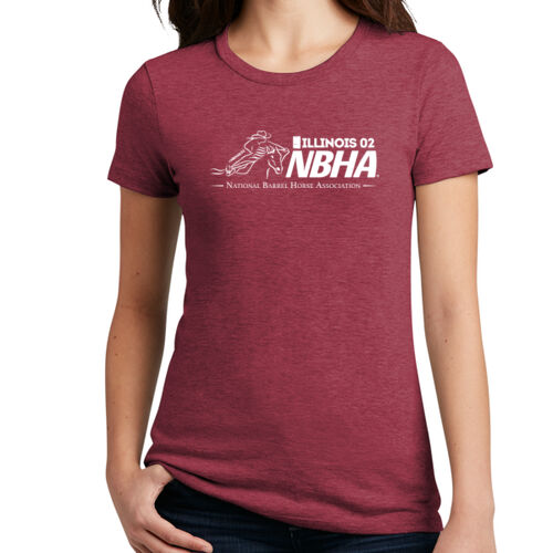 ILLINOIS NBHA Design White NB1 on a District®  - Women's Perfect Blend ® CVC Tee Thumbnail