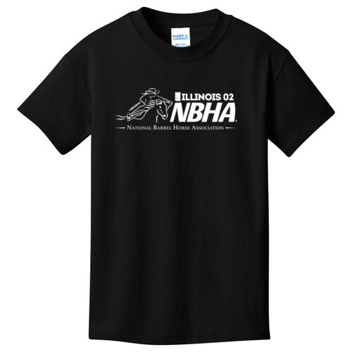 ILLINOIS NBHA Design White NB1 on a Port & Company®  - Youth Core Cotton Tee Thumbnail